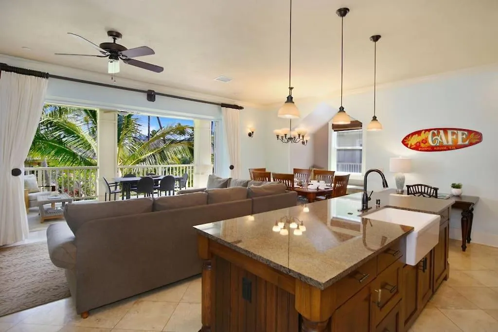 D211 Second Floor 3-Bedroom Poolside Lanai Koloa Villa