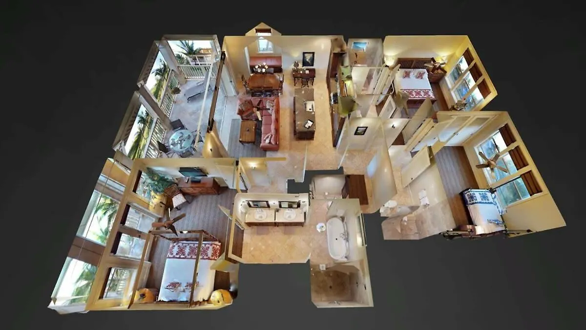 D211 Second Floor 3-Bedroom Poolside Lanai Koloa United States