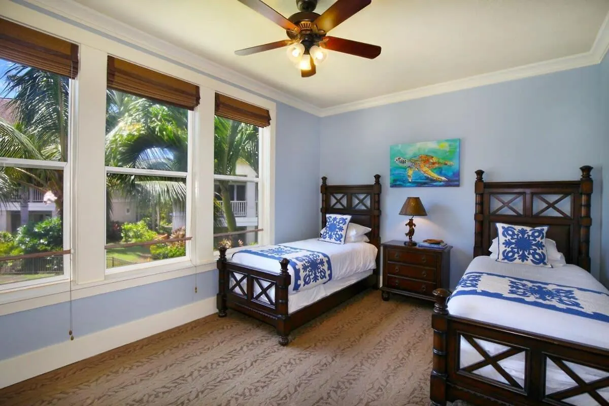 Villa D211 Second Floor 3-Bedroom Poolside Lanai Koloa